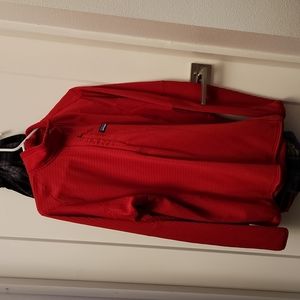 Patagonia R1 fleece half zip pullover red